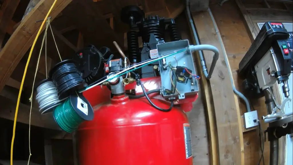 how to wire 220 air compressor