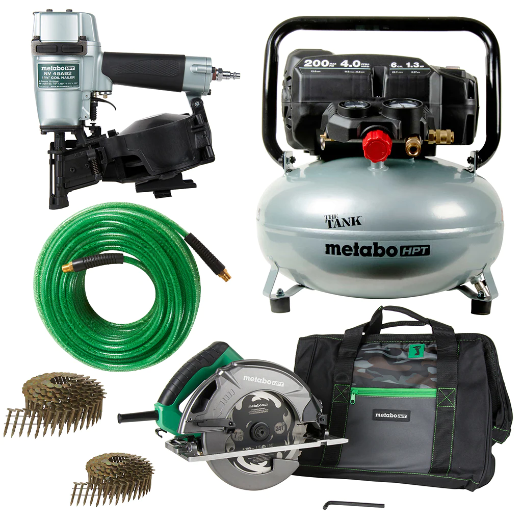 Metabo air compressor for roofing nailer 